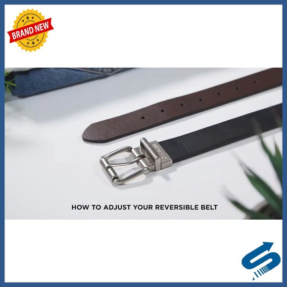 Reversible Casual Jean Belt, Durable Workwear, Adjustable Fit - Picture 8 of 8